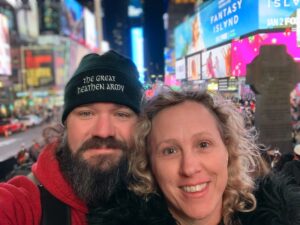 The Great Heathen Army hat and Times Square